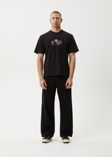 AFENDS Mens Smell The Roses - Retro Tee - Black - Afends mens smell the roses   retro tee   black