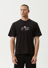 AFENDS Mens Smell The Roses - Retro Tee - Black - Afends mens smell the roses   retro tee   black