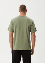 AFENDS Mens Smell The Roses - Retro Tee - Oil Green - Afends mens smell the roses   retro tee   oil green
