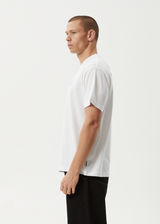 AFENDS Mens Surf Related - Boxy Tee - White - Afends mens surf related   boxy tee   white