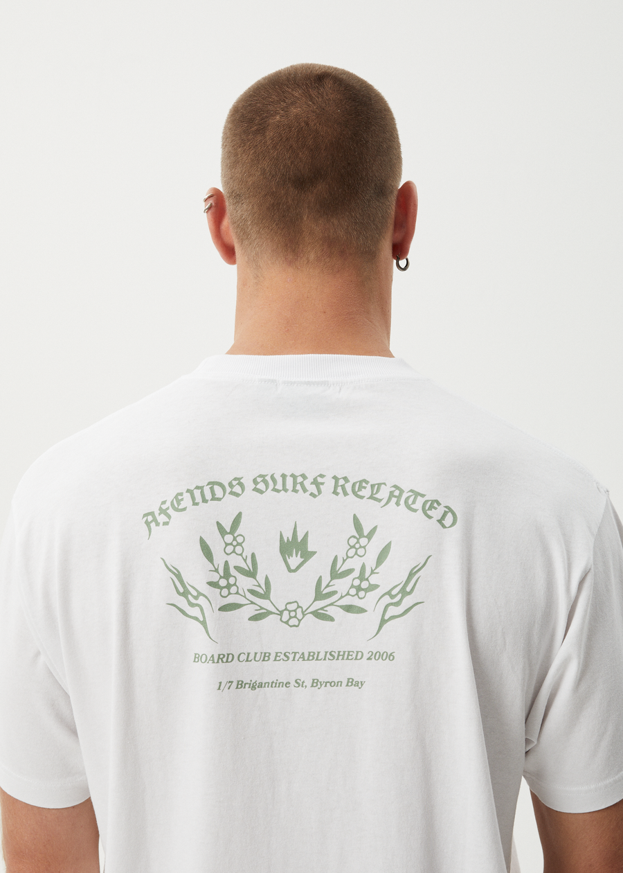 AFENDS Mens Surf Related - Boxy Tee - White