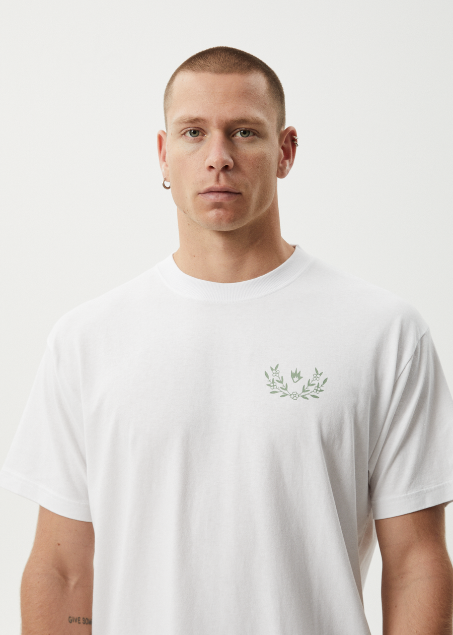 AFENDS Mens Surf Related - Boxy Tee - White