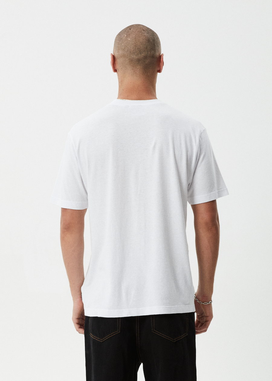 AFENDS Mens Dreamer - Retro Tee - White