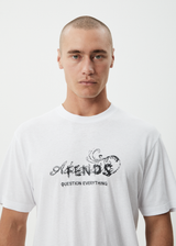 AFENDS Mens Dreamer - Retro Tee - White - Afends mens dreamer   retro tee   white