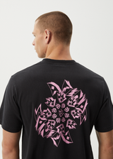 AFENDS Mens Kaleidodope - Retro Tee - Stone Black - Afends mens kaleidodope   retro tee   stone black