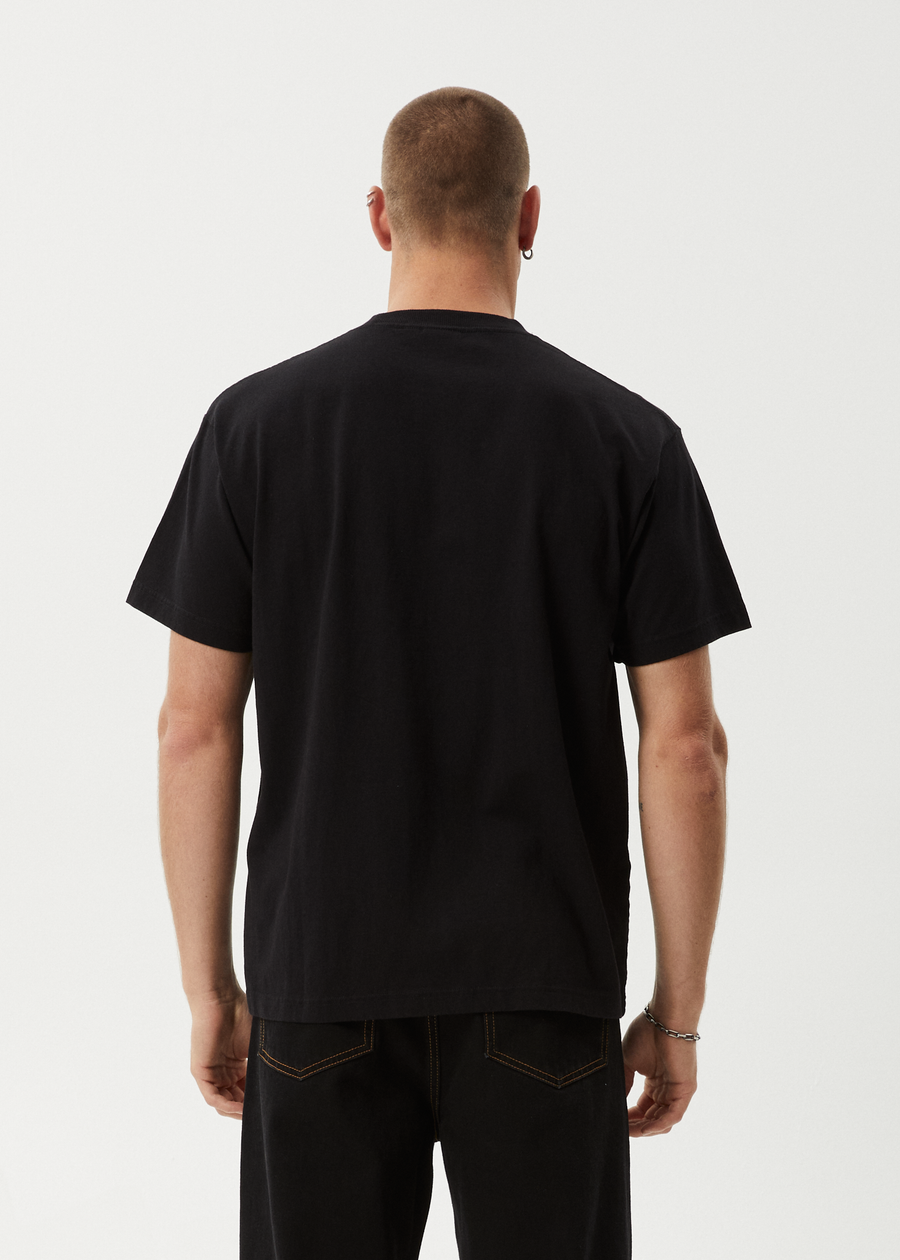 AFENDS Mens Magic Happens - Heavyweight Boxy Tee - Black