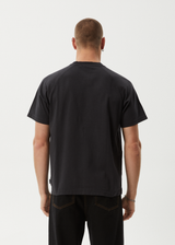 AFENDS Mens Sun Bite - Raglan Boxy Tee - Stone Black - Afends mens sun bite   raglan boxy tee   stone black