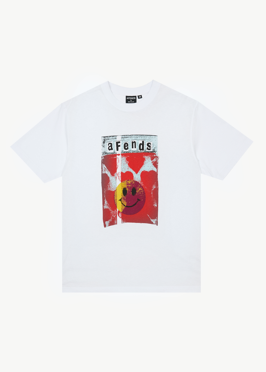 AFENDS Mens Dime Bag - Retro Tee - White