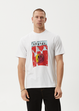 AFENDS Mens Dime Bag - Retro Tee - White - Afends mens dime bag   retro tee   white