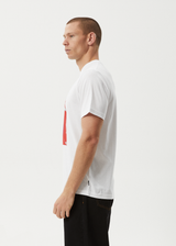 AFENDS Mens Dime Bag - Retro Tee - White - Afends mens dime bag   retro tee   white