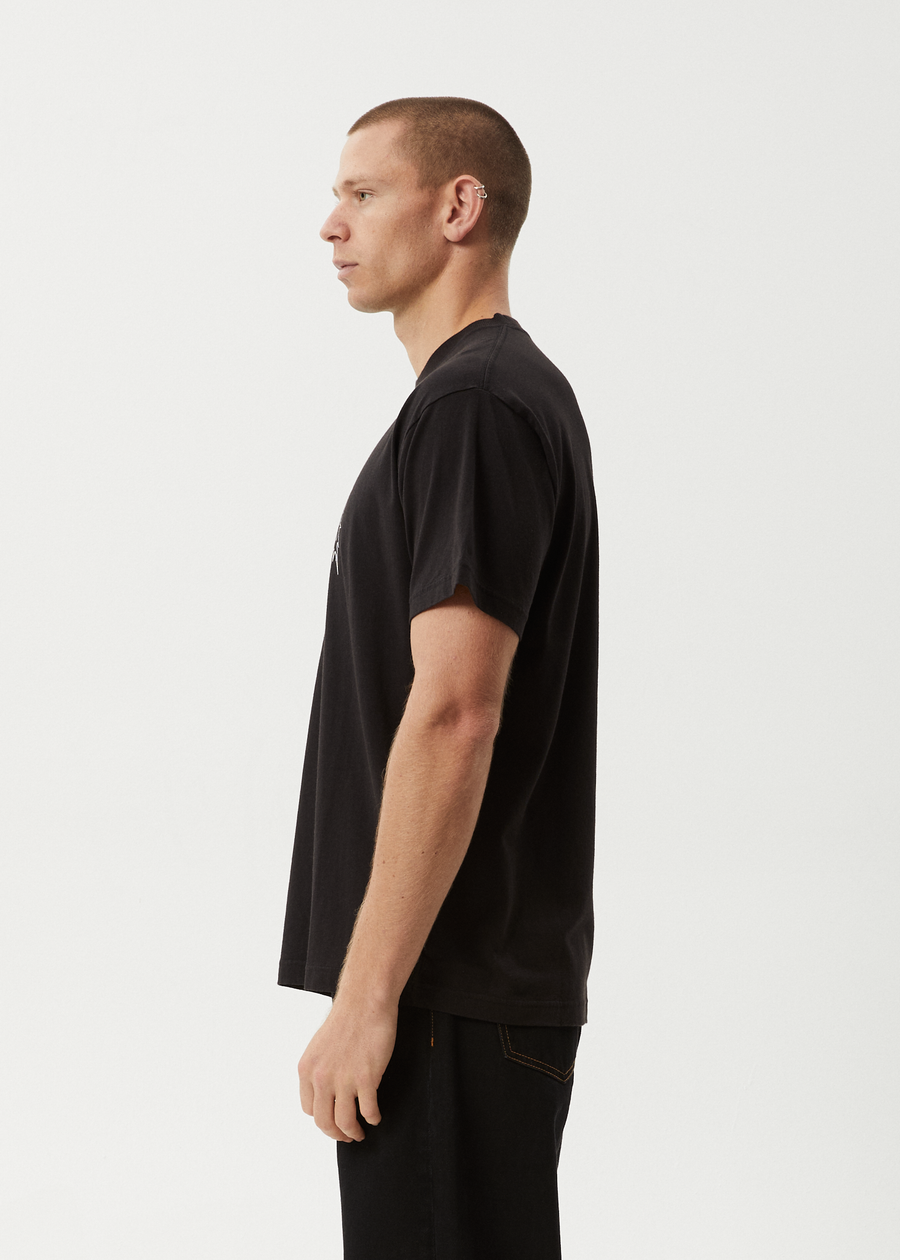 AFENDS Mens Mental - Boxy Tee - Black