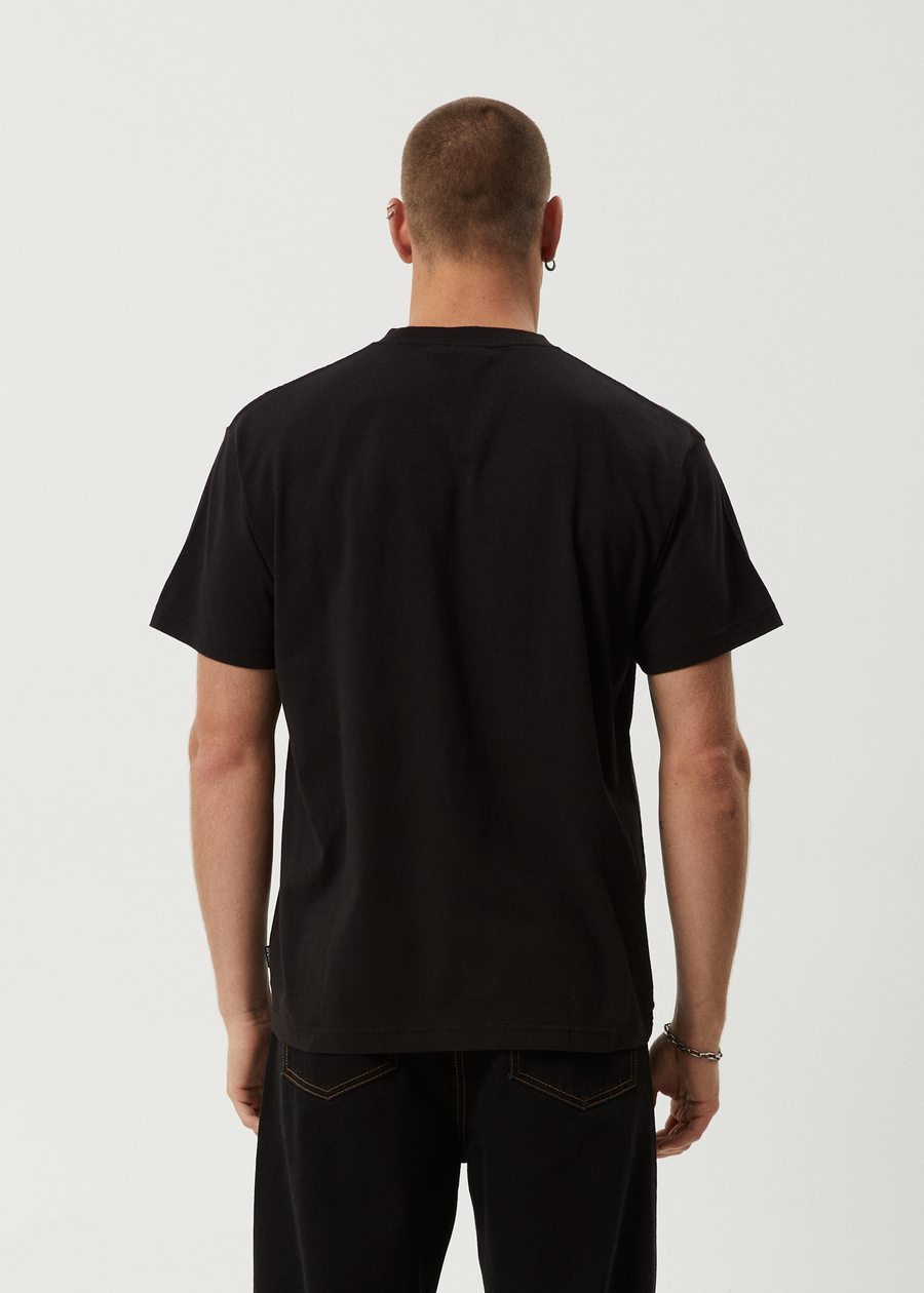 AFENDS Mens Mental - Boxy Tee - Black