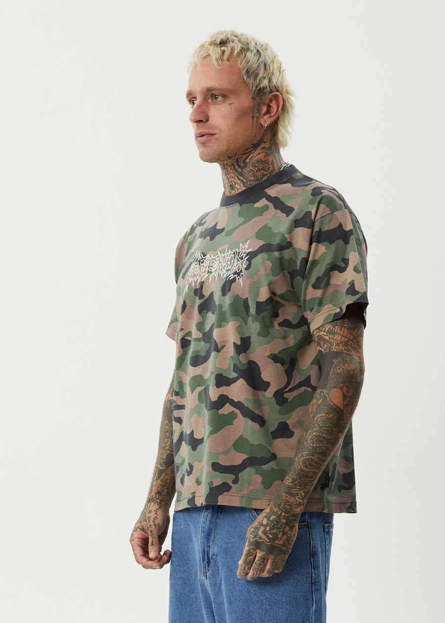 AFENDS Mens Hidden - Boxy Tee - Hidden