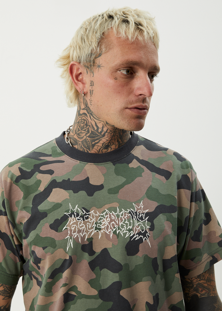 AFENDS Mens Hidden - Boxy Tee - Hidden