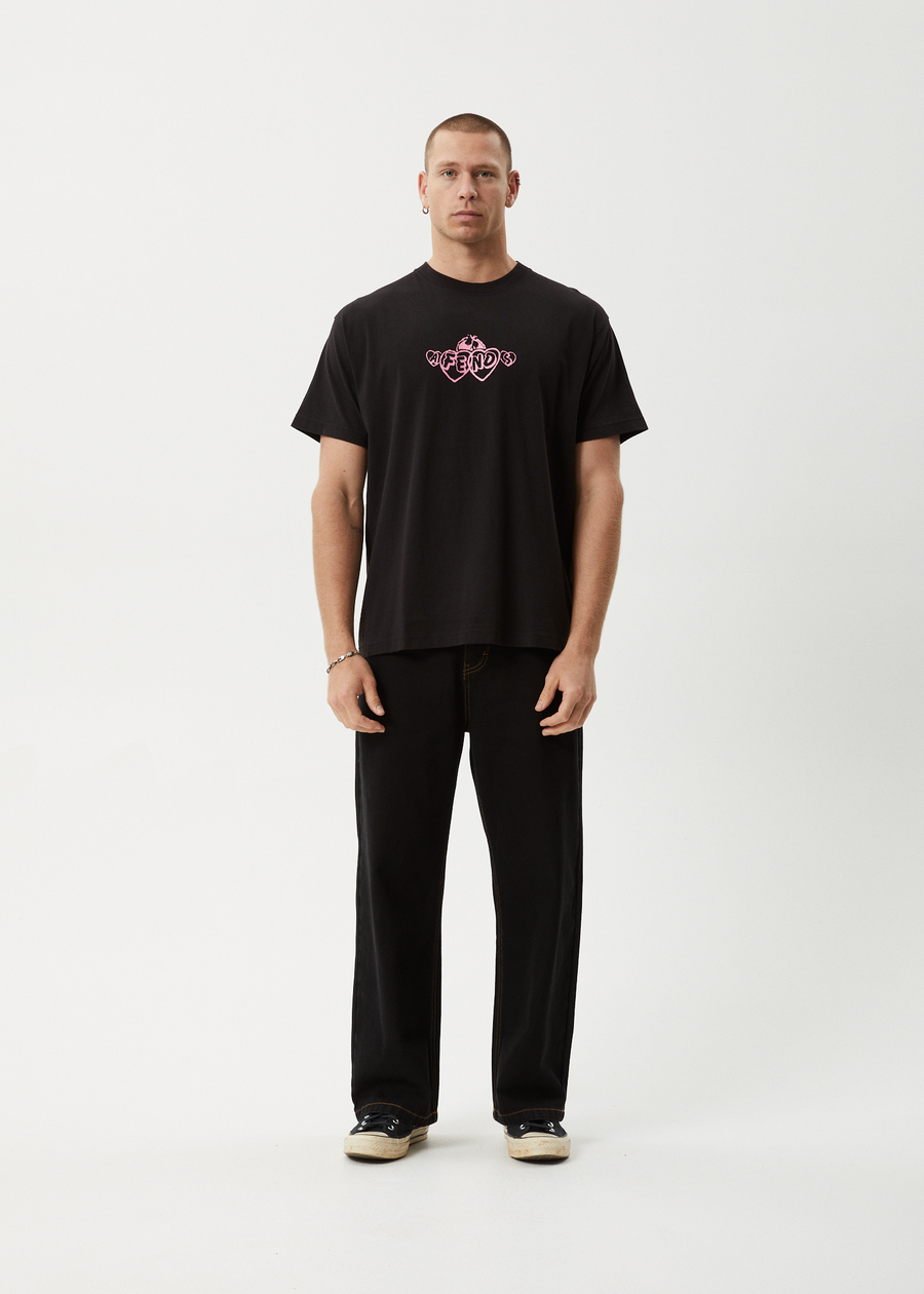 AFENDS Mens Mind Blow - Boxy Tee - Black