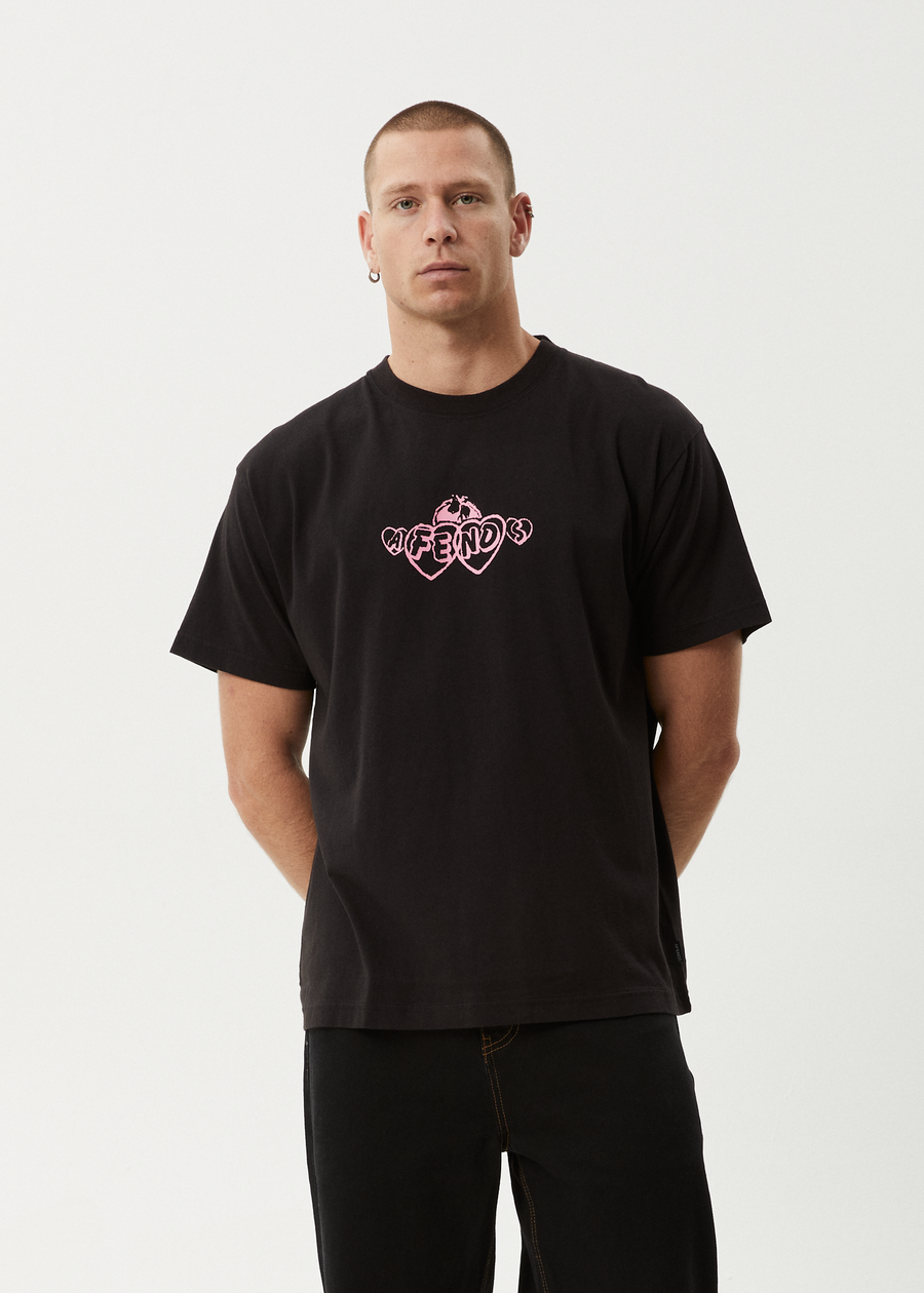 AFENDS Mens Mind Blow - Boxy Tee - Black