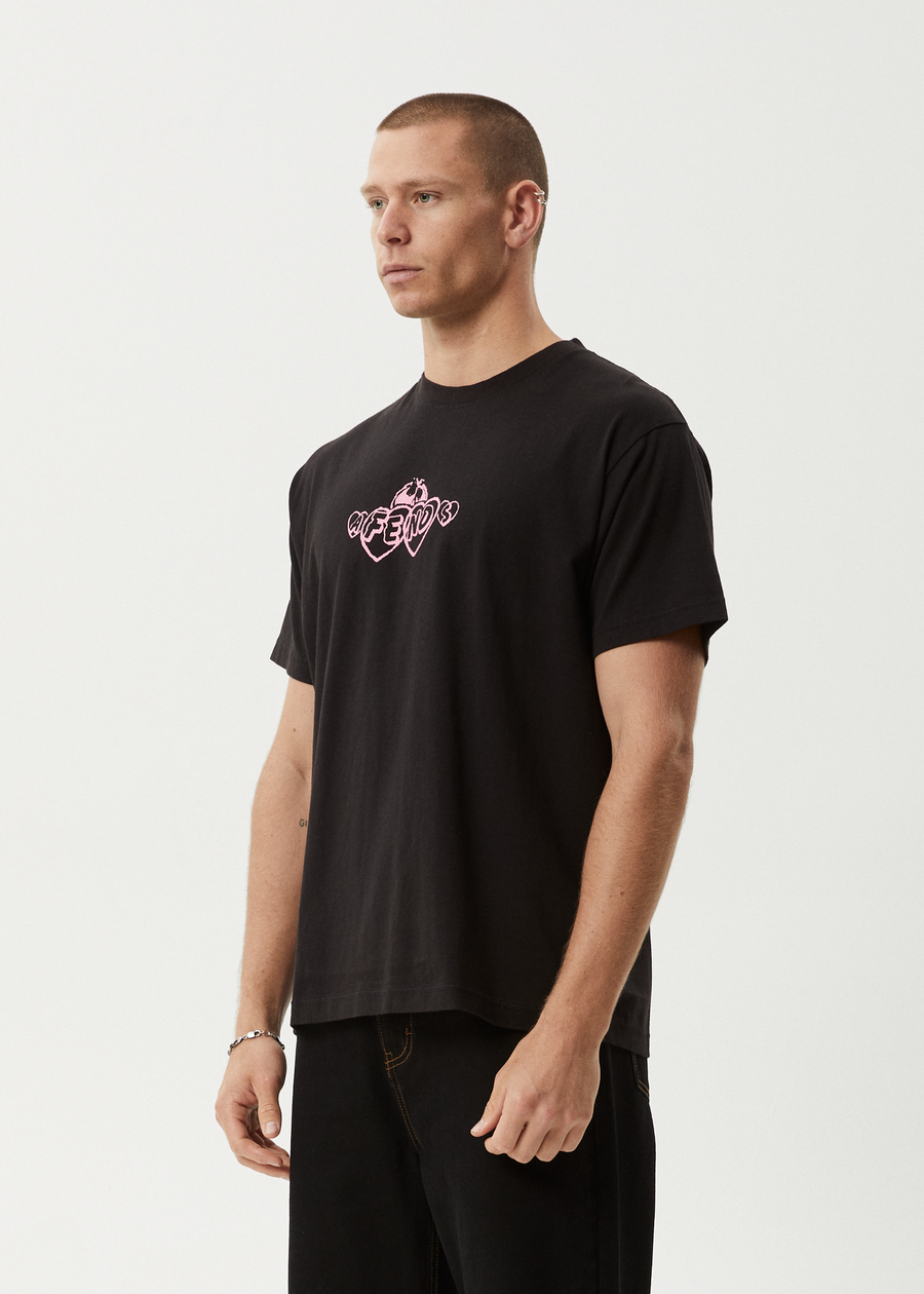 AFENDS Mens Mind Blow - Boxy Tee - Black