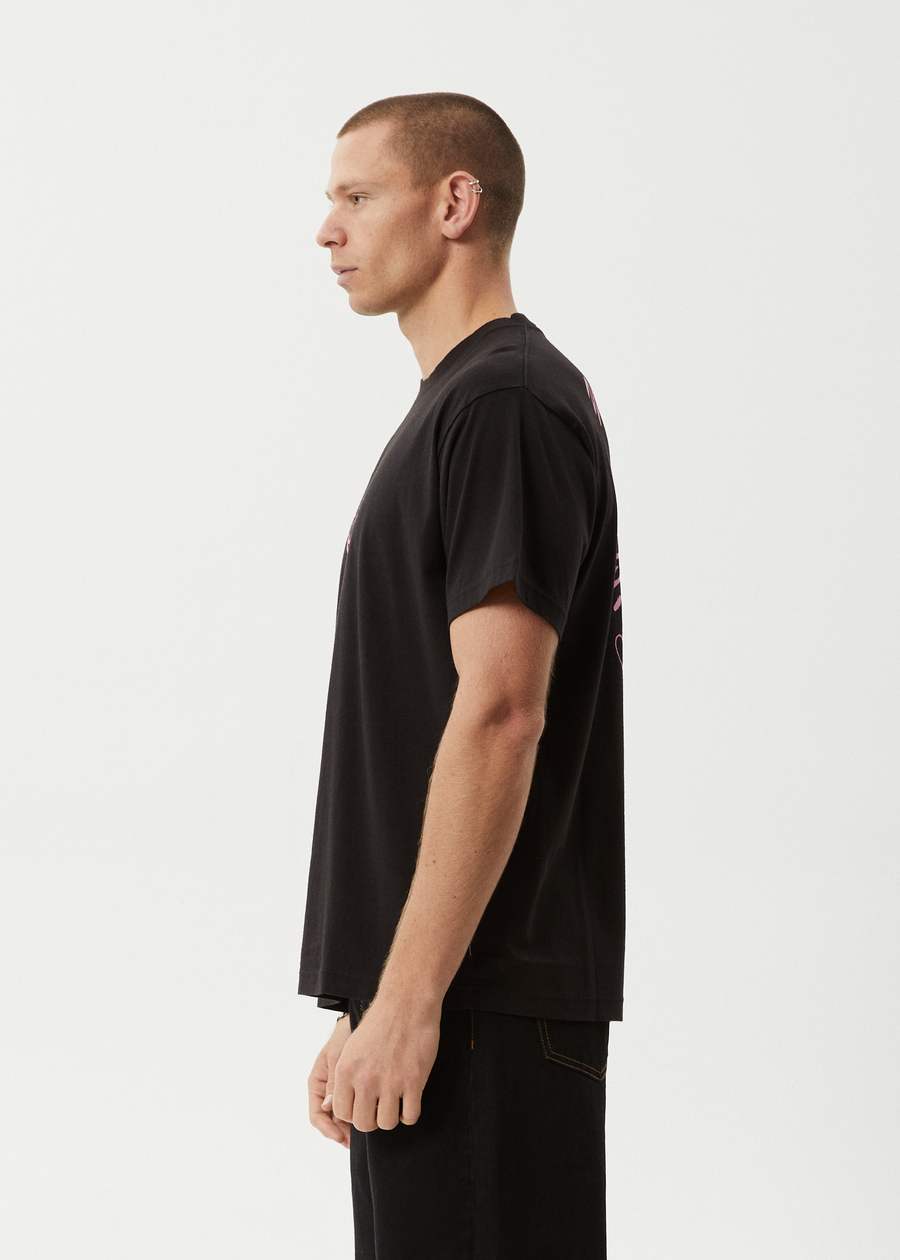 AFENDS Mens Mind Blow - Boxy Tee - Black