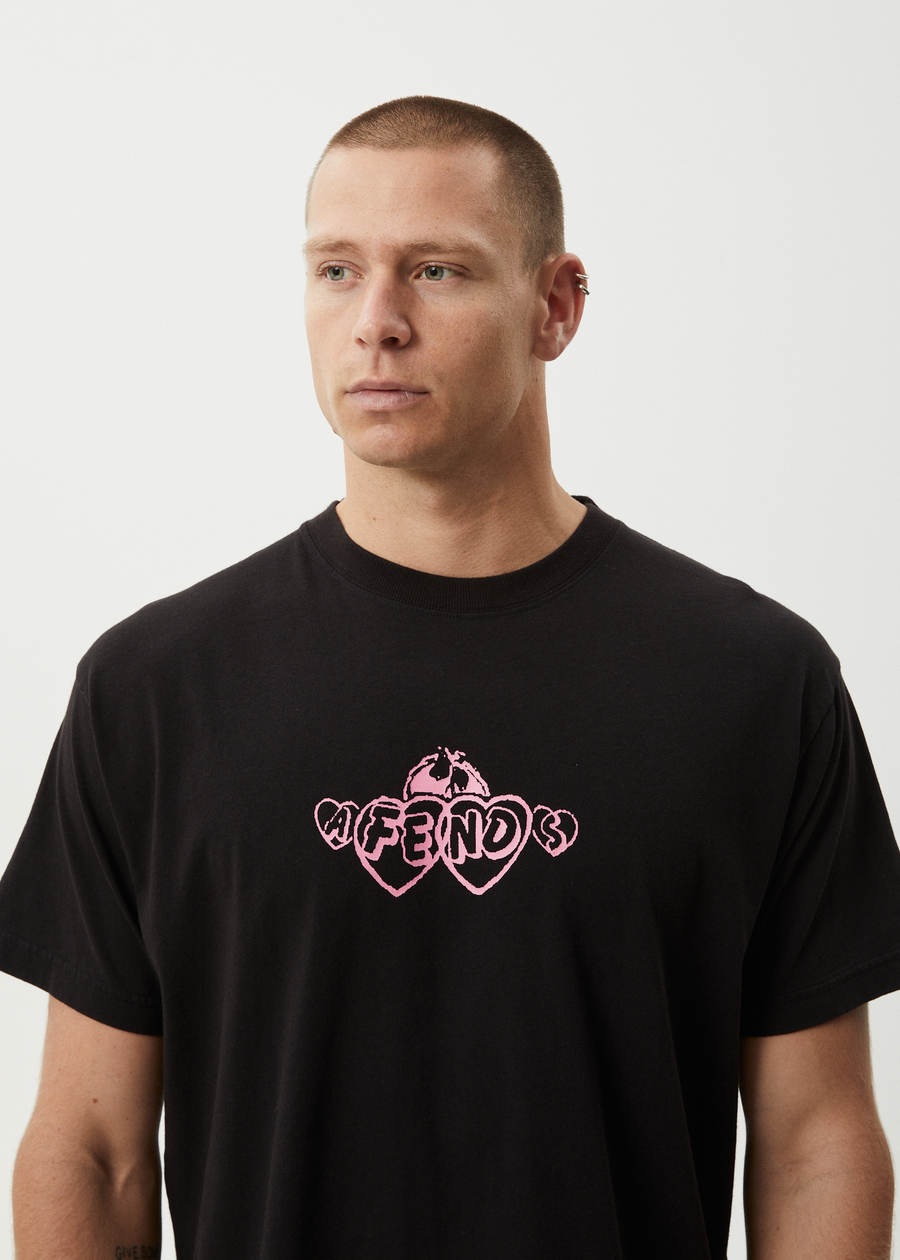 AFENDS Mens Mind Blow - Boxy Tee - Black