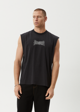 AFENDS Mens Mental - Sleeveless Tee - Stone Black - Afends mens mental   sleeveless tee   stone black