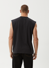 AFENDS Mens Mental - Sleeveless Tee - Stone Black - Afends mens mental   sleeveless tee   stone black