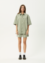 AFENDS Mens Candy - Short Sleeve Shirt - Oil Green - Afends mens candy   short sleeve shirt   oil green