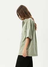 AFENDS Mens Candy - Short Sleeve Shirt - Oil Green - Afends mens candy   short sleeve shirt   oil green