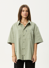 AFENDS Mens Candy - Short Sleeve Shirt - Oil Green - Afends mens candy   short sleeve shirt   oil green