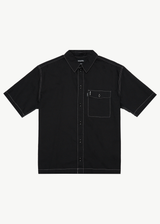 AFENDS Mens Flame - Short Sleeve Shirt - Black - Afends mens flame   short sleeve shirt   black