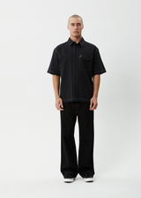 AFENDS Mens Flame - Short Sleeve Shirt - Black - Afends mens flame   short sleeve shirt   black