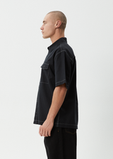 AFENDS Mens Flame - Short Sleeve Shirt - Black - Afends mens flame   short sleeve shirt   black