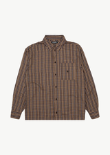 AFENDS Mens Hometown - Long Sleeve Shirt - Coffee - Afends mens hometown   long sleeve shirt   coffee