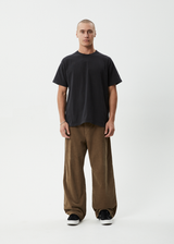AFENDS Mens Welcome Back - Corduroy Baggy Pant - Fossil - Afends mens welcome back   corduroy baggy pant   fossil