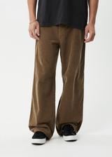 AFENDS Mens Welcome Back - Corduroy Baggy Pant - Fossil - Afends mens welcome back   corduroy baggy pant   fossil