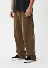 AFENDS Mens Welcome Back - Corduroy Baggy Pant - Fossil - Afends mens welcome back   corduroy baggy pant   fossil
