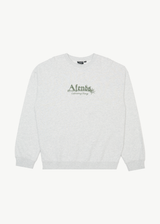 AFENDS Mens Mace - Crew Neck Jumper - Grey Marle - Afends mens mace   crew neck jumper   grey marle