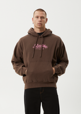 AFENDS Mens Mace - Hoodie - Coffee - Afends mens mace   hoodie   coffee