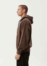AFENDS Mens Mace - Hoodie - Coffee - Afends mens mace   hoodie   coffee