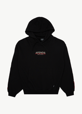 AFENDS Mens Wired - Boxy Hoodie - Black - Afends mens wired   boxy hoodie   black