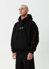 AFENDS Mens Wired - Boxy Hoodie - Black - Afends mens wired   boxy hoodie   black