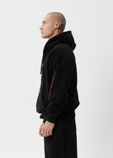 AFENDS Mens Wired - Boxy Hoodie - Black - Afends mens wired   boxy hoodie   black