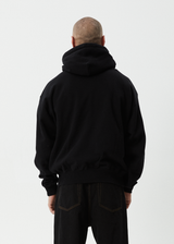 AFENDS Mens Wired - Boxy Hoodie - Black - Afends mens wired   boxy hoodie   black