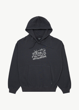 AFENDS Mens Moments - Boxy Hoodie - Charcoal - Afends mens moments   boxy hoodie   charcoal