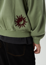 AFENDS Mens Sun Bite - Zip Hood - Oil Green - Afends mens sun bite   zip hood   oil green