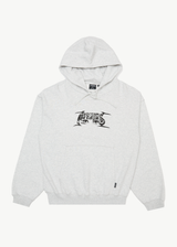 AFENDS Mens All Eyez - Boxy Hoodie - Grey Marle - Afends mens all eyez   boxy hoodie   grey marle