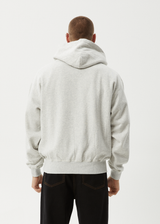 AFENDS Mens All Eyez - Boxy Hoodie - Grey Marle - Afends mens all eyez   boxy hoodie   grey marle