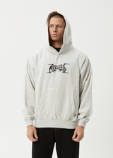 AFENDS Mens All Eyez - Boxy Hoodie - Grey Marle - Afends mens all eyez   boxy hoodie   grey marle