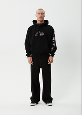 AFENDS Mens Smell The Roses - Boxy Hoodie - Black - Afends mens smell the roses   boxy hoodie   black
