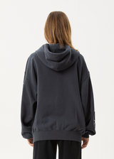 AFENDS Mens Hidden - Boxy Hoodie - Charcoal - Afends mens hidden   boxy hoodie   charcoal