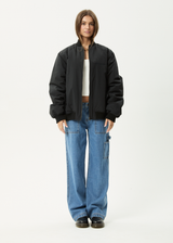 AFENDS Mens No More Bombs - Bomber Jacket - Black - Afends mens no more bombs   bomber jacket   black